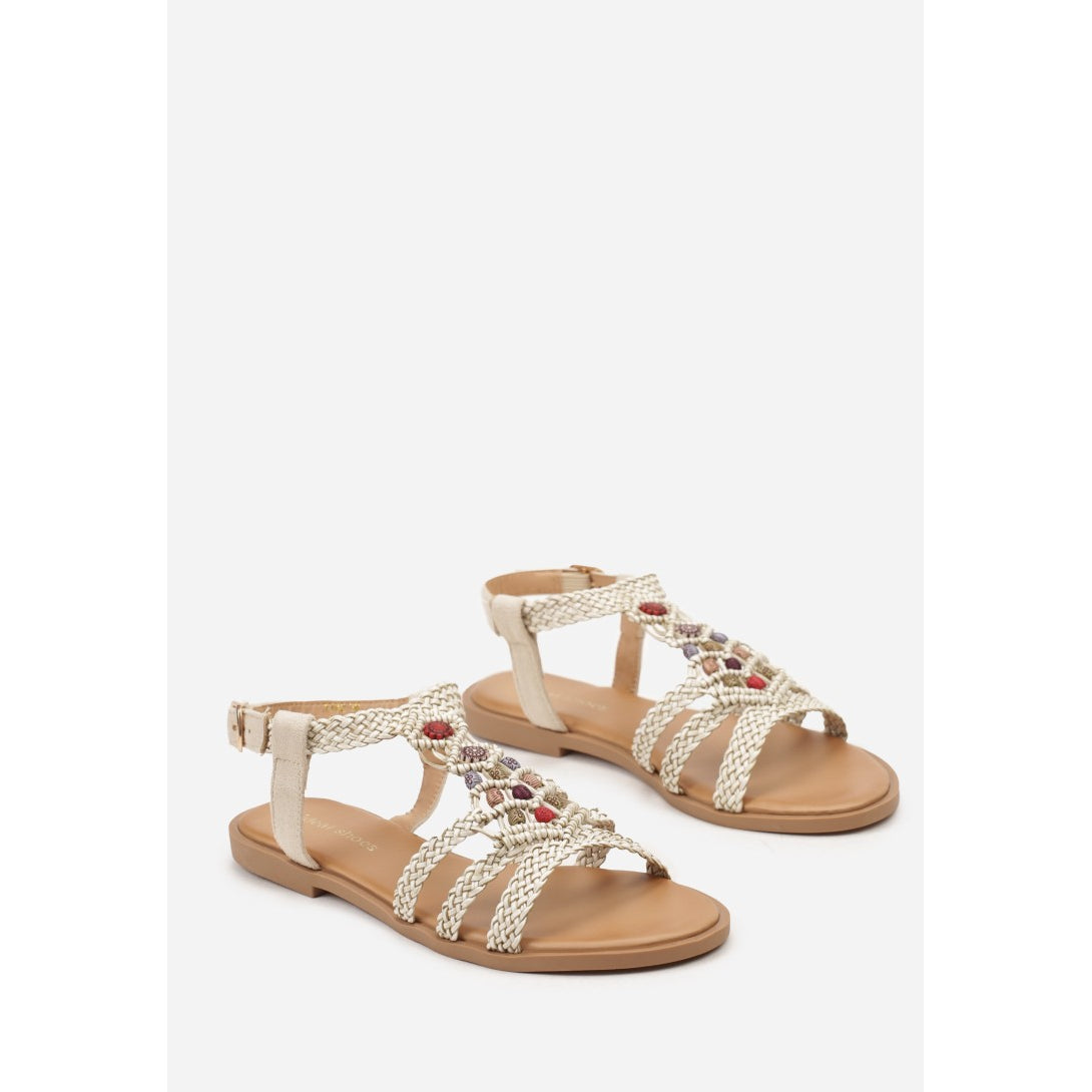 Flache Sandalen